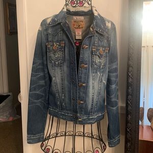 True Religion distressed Jean jacket